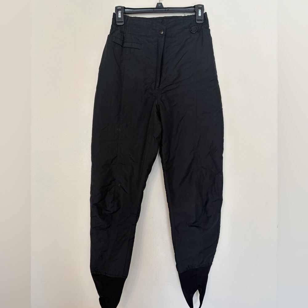Juniors Black Stirrup Ski Pants